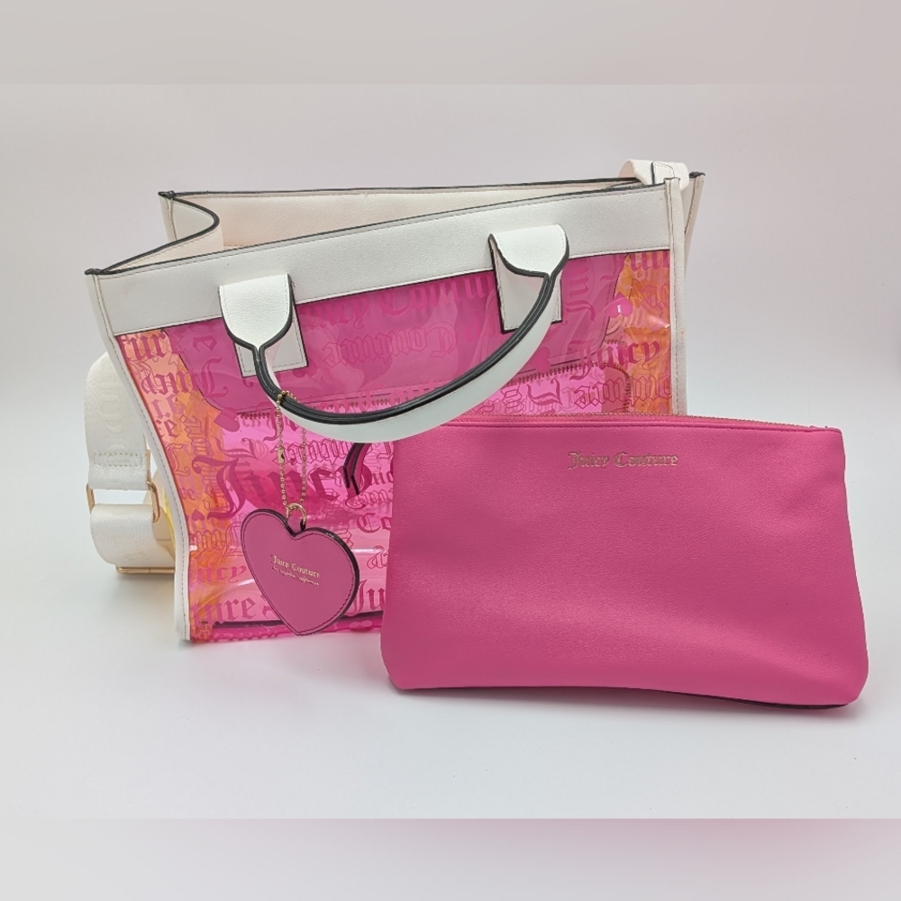 Juicy Couture Pink and Cream Tote Bag